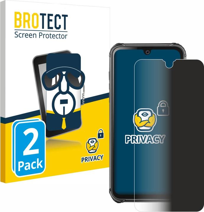 Produktbild BROTECT Sichtschutzfolie Anti-Spy Privacy Folie Blaulicht-Schutz (2 Stück, Blackview BV9800 Pro)