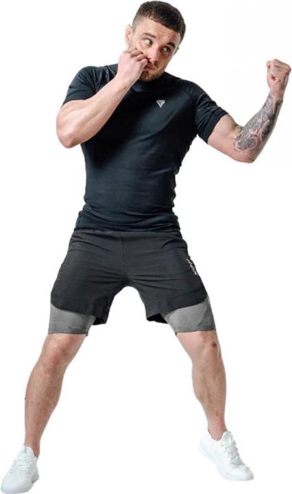 Actual product image Rdx MMA Shorts T16 Black/Grey-L (M, L)