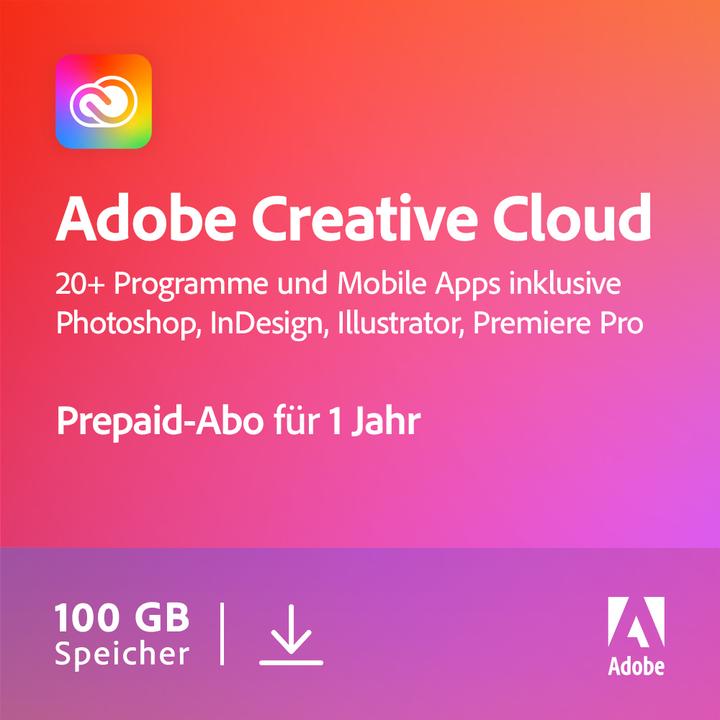 Adobe Creative Cloud Individual (1 Utente, 1 Dispositivi/Utenti, 12 mesi)