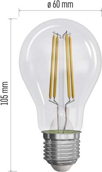 Immagine prodotto Emos LED Lampe Filament A60 / E27 / 5 W (75 W) / 1 060 lm / Neutralweiss (E27, 5 W, 1060 lm, 3 x, A)