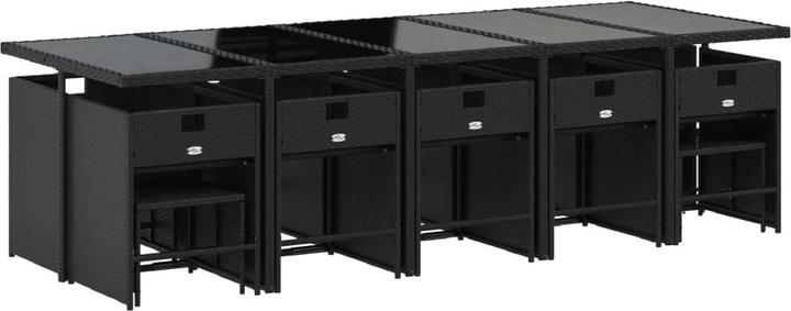 Image du produit VidaXL Meuble de jardin Ensemble de jardin 15 pièces noir Poly rotin (275 cm)