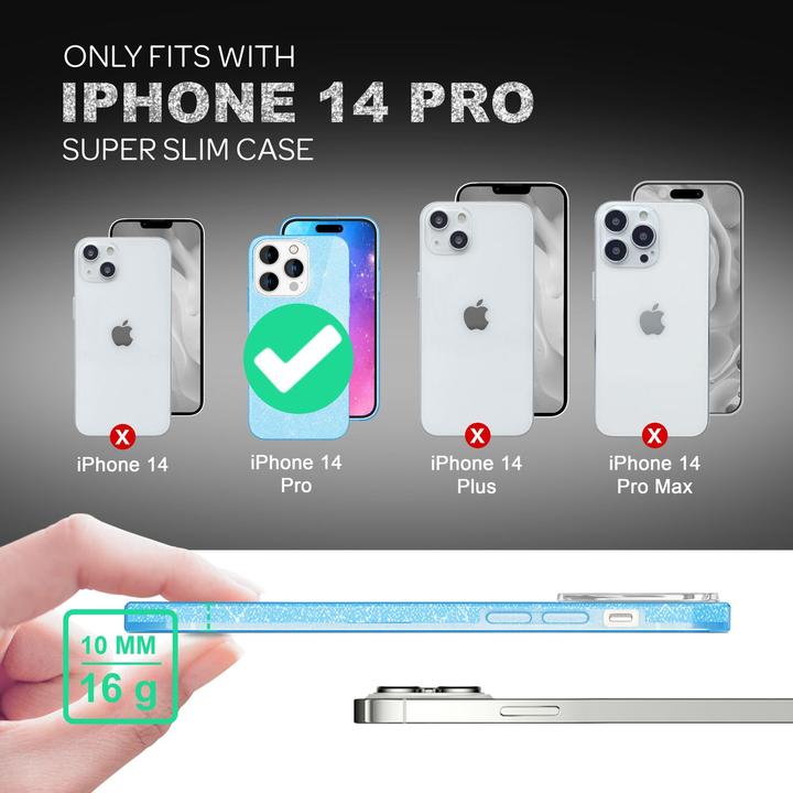 Produktbild Nalia Glitzer Hülle (Apple iPhone 14 Pro)