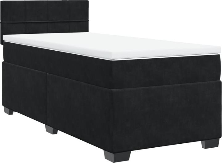 Image du produit VidaXL Bo x lit de saut avec matelas 90 x 190 cm velours (90 x 190 cm, 90 x 190 cm)
