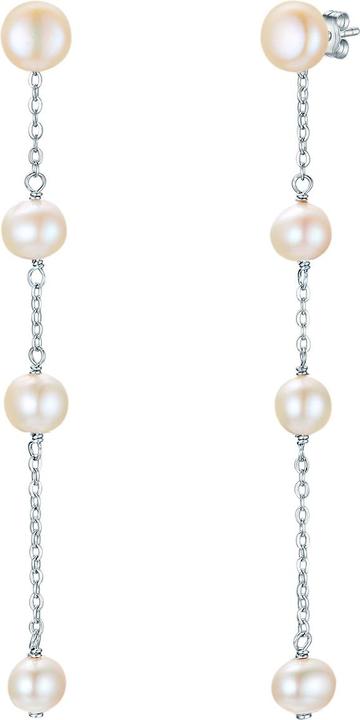 Valero Pearls Damen Sterling Silber Süsswasser-Zuchtperle silber - 33976 (Sterling Silber)