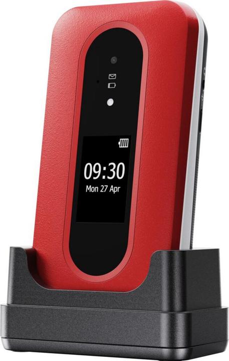 Image du produit Doro Leva L30, Clapet, SIM unique, 7,11 cm (2.8"), 2 MP, 1150 mAh, Rouge, Blanc (2.80", 2 Mpx, 4G)