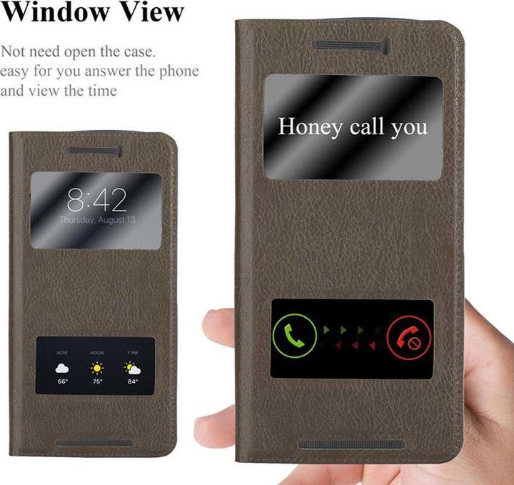 Produktbild Cadorabo Book mit View Doppelfenster Cover (HTC One M9)