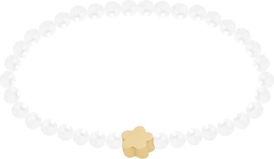 HCA Armband New Wonderful Moments - Blume vergoldet (17 cm, Edelstahl, Perlmutt Perle)