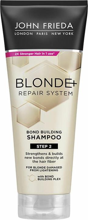 John Frieda Blonde+ Repair System Bond Building Shampoo 250ml (250 ml, Flüssiges Shampoo)