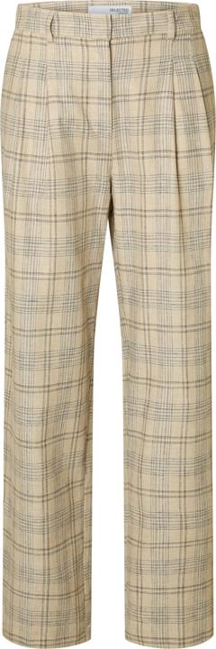 Image du produit Selected Femme Leinenmix Karo Hose mit weitem Bein (34)