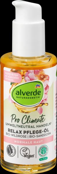 Produktbild dm alverde Relax Pflege-Öl Bio-Wildrose, Bio-Sanddorn (Körperöl, 100 ml)