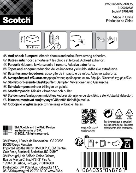 Actual product image Scotch Schutzpuffer (Stop dampers, 6 Piece)