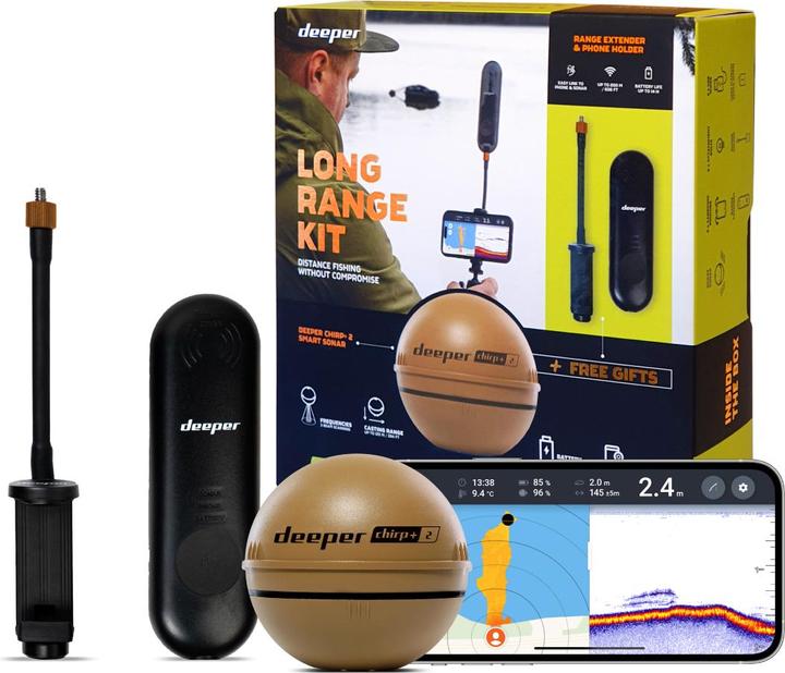 Produktbild Deeper Chirp+ 2 Long Range Kit inkl Range Ext und Halter