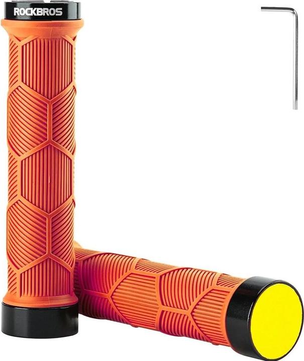 Immagine prodotto Rockbros Manopole per bicicletta 40720007004 con catarifrangente - arancione