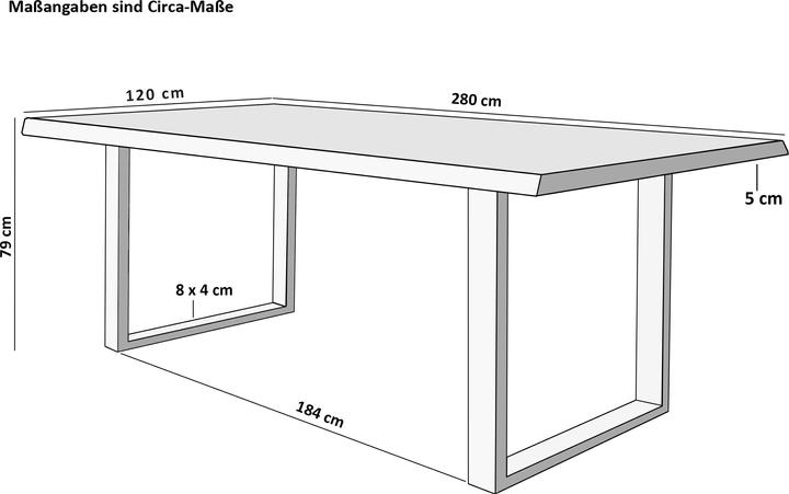 Actual product image SAM Valin (280 x 120 x 79 cm)