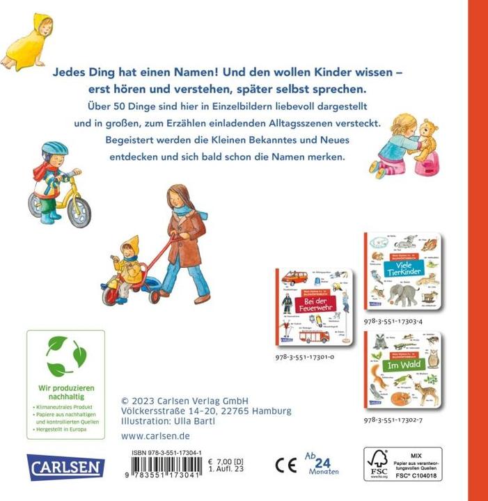 Immagine prodotto Mein kleines buntes Bildwörterbuch: Alle meine Sachen (Tedesco, Ulla Bartl, 2023)