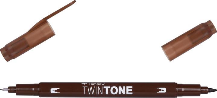 Actual product image Tombow Twintone fiber pen (41, Chocolate, 1 x)