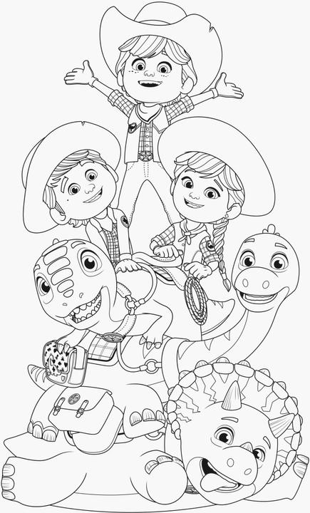 Actual product image Ravensburger Dino Ranch Colouring Book 24 Colouring Pictures for Children from 4