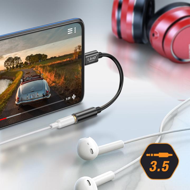 Immagine prodotto LinQ Adattatore USB-C / jack da 3,5 mm (USB tipo C, Jack da 3.5mm)