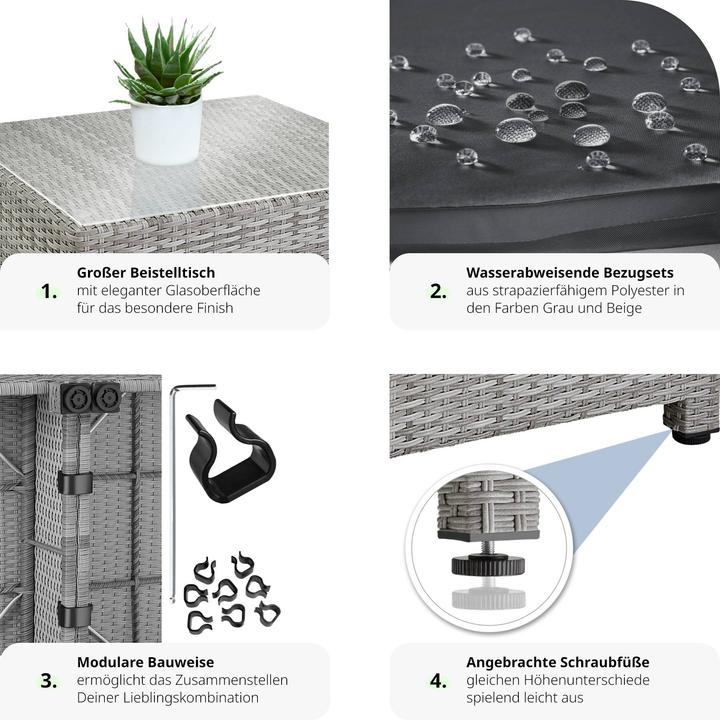 Produktbild tectake Rattan Lounge