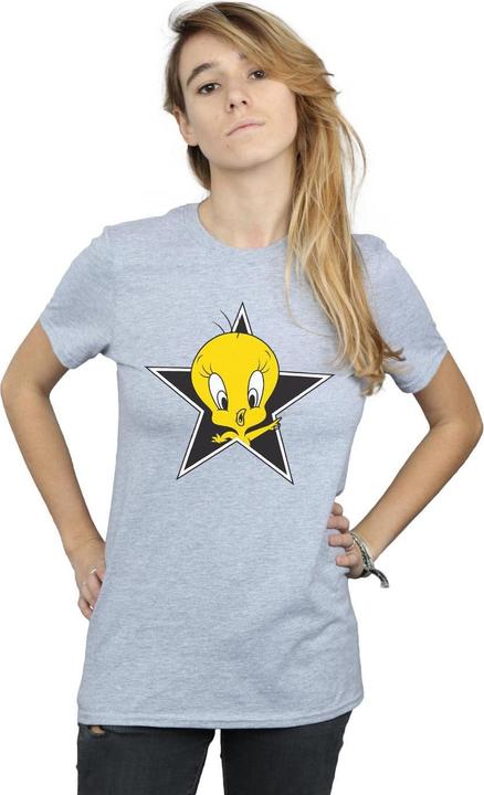 Actual product image Looney Tunes Womens/Ladies Tweety Pie Star Cotton Boyfriend T-Shirt (M)