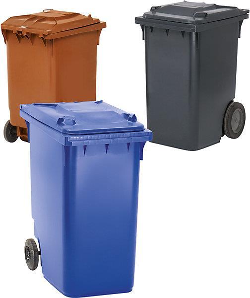 Immagine prodotto kaiserkraft Grande bidone per rifiuti in plastica, secondo la norma DIN EN 840 (360 l)