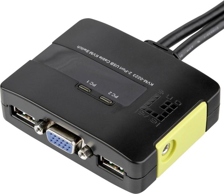 Actual product image LevelOne KVM-0223, 2-Port KVM Switch, VGA, Audio, USB