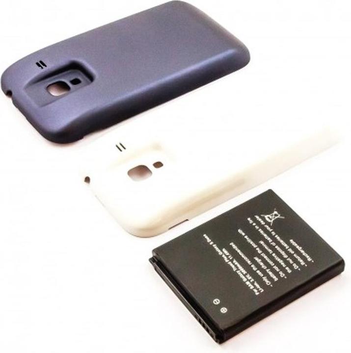 Produktbild AccuCell Akku Samsung Galaxy ACE 2, Samsung GT-I8160 mit Zusatzdeckel in weiss und dunkelblau