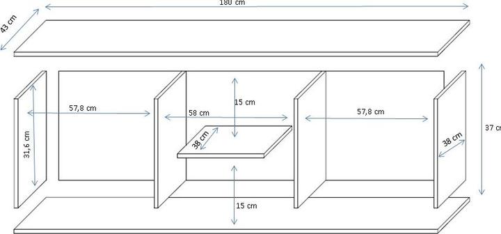 Produktbild Cama Sohort (180 x 43 x 37 cm)