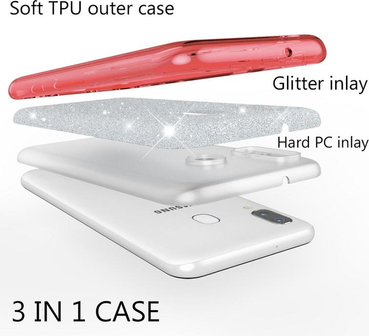 Actual product image Nalia Glitter cover (Samsung Galaxy A40)