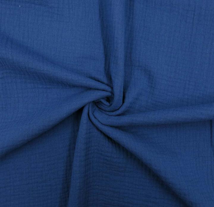 Immagine prodotto Stoffrestposten Mussola - Blu - Quantità minima di vendita: 1 metro