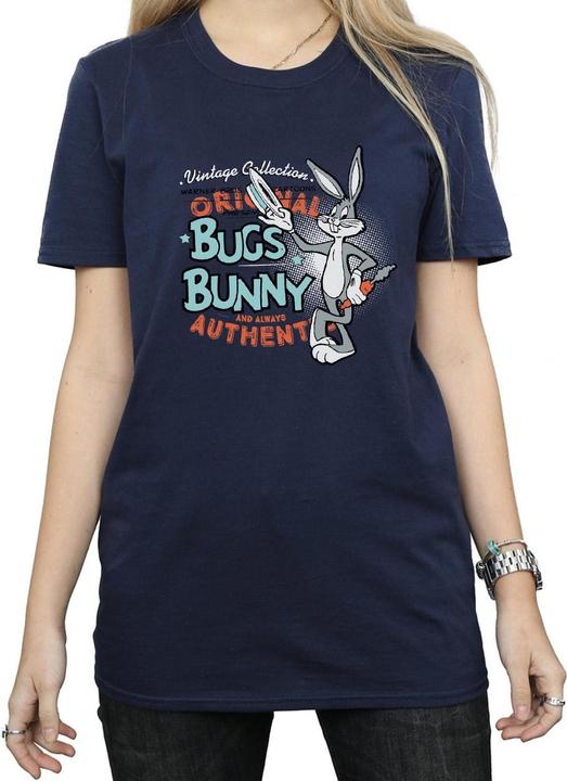 Actual product image Looney Tunes Womens/Ladies Bugs Bunny Vintage Cotton Boyfriend T-Shirt (XL)