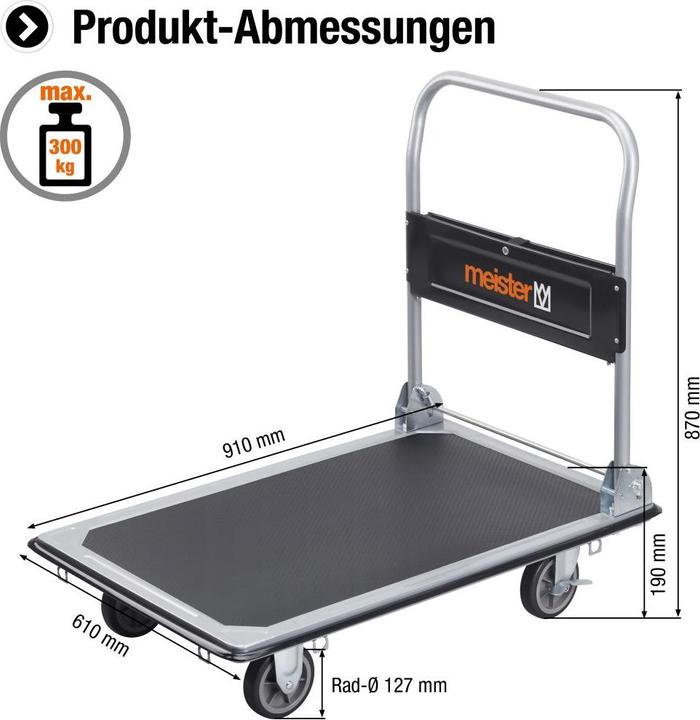 Produktbild Meister Plattformwagen (300 kg)