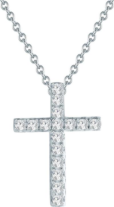 Produktbild Rafaela Donata Damen Kreuz Sterling Silber Zirkonia Silber 40,0 cm Basiskette + 5,0 cm Verlängerung - 33756 (Sterling Silber, 40 - 45 cm)