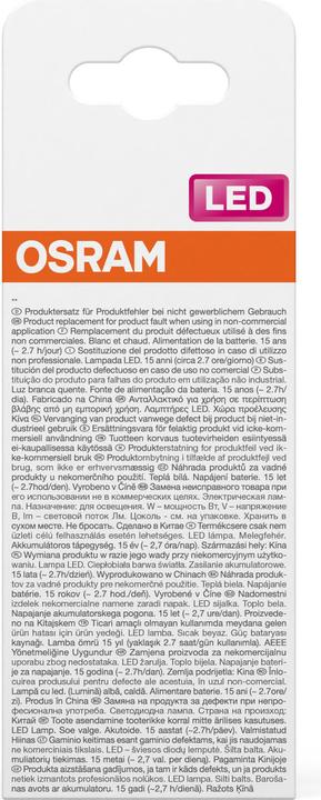 Image du produit Osram AMPOULES À LED RECHARGEABLES 8W 827 E27 (E27, 8 W, 806 lm, 6 x, F)