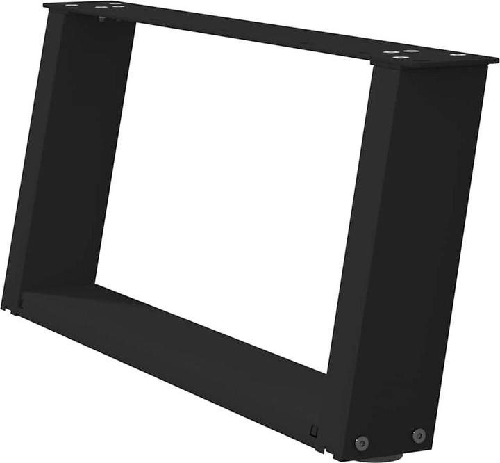 Image du produit VidaXL Pieds de table basse en U 2 pcs. noir 70x(30-31) cm acier Pied de table