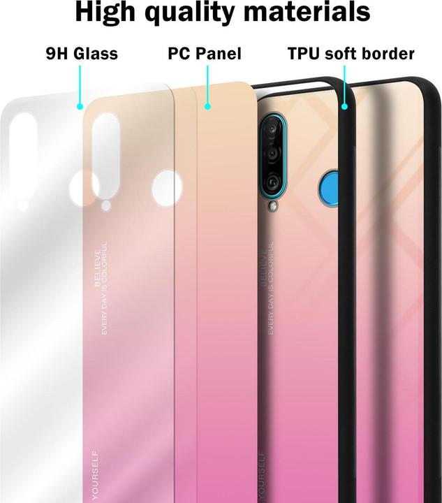 Productafbeelding Cadorabo TPU 2 kleuren glasdekking (Huawei P30 Lite)