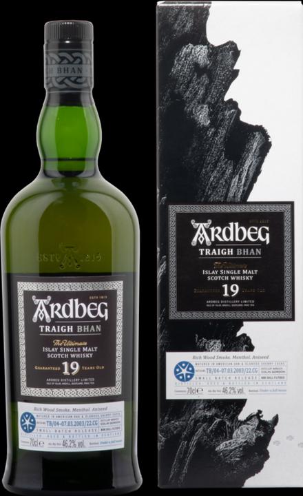 Image du produit Ardbeg TRAIGH BHAN 19 Years Old Batch No. 4 46,2% Vol. 0,7l en coffret cadeau (Single Malt, 1 x 70 cl)