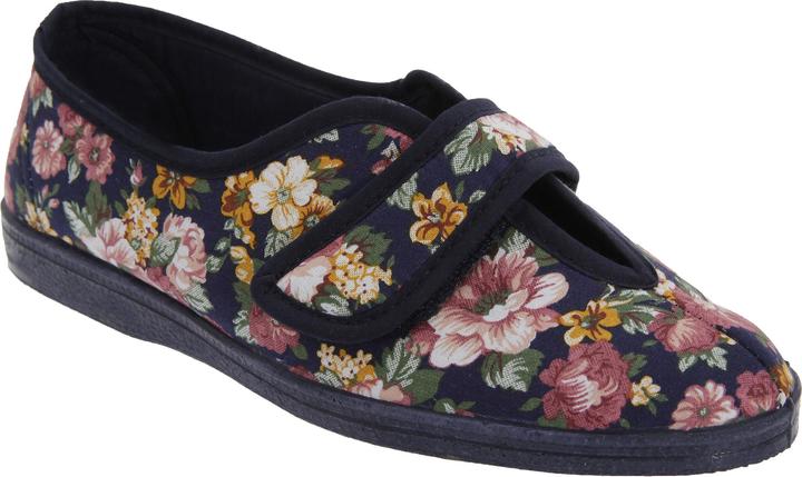 Produktbild Universal Textiles Wilma Hausschuhe Mit Klettverschluss Blumenmuster (40)