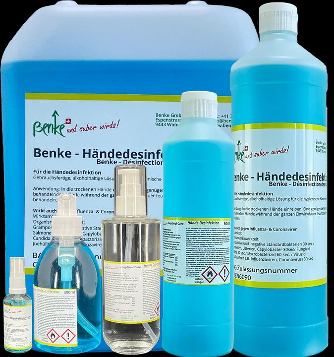 Image du produit Benke Désinfectant pour les mains - Swiss Made - 1 litre (1000 ml)