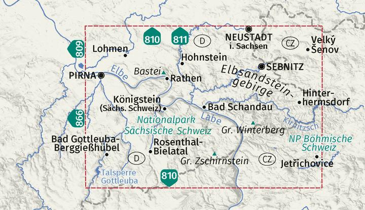 Produktbild Wanderkarte 761 Elbsandsteingebirge, Nationalpark Sächsische Schweiz, Nationalpark