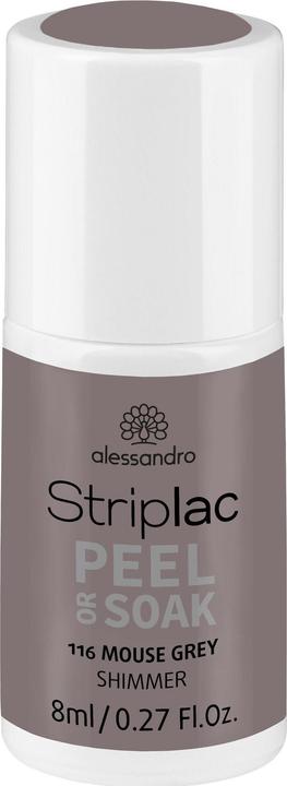 Alessandro Striplac Peel or Soak Mouse Grey 8 ml (Grau, Abziehbarer Nagellack)