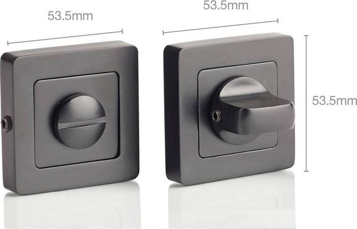 Immagine prodotto Yale Maniglia per porta nera - Verona - Maniglia per porta da bagno con rosetta per pomello, 8x8 mm (Maniglia della porta)
