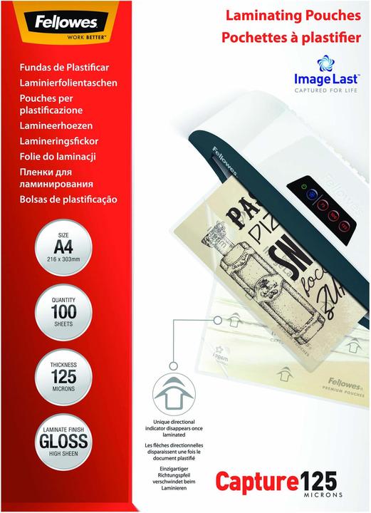 Produktbild Fellowes Capture 125 (A4, 100 Stück, 125 µm)