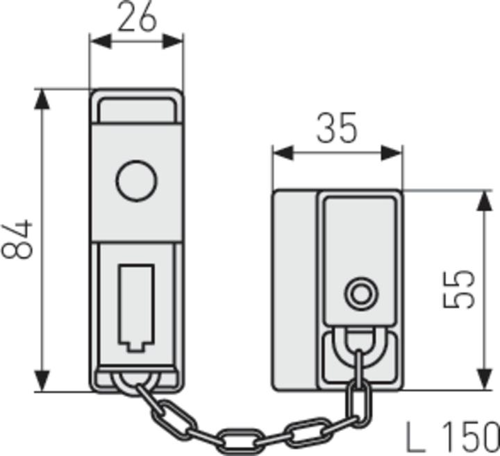 Actual product image Abus Door chain