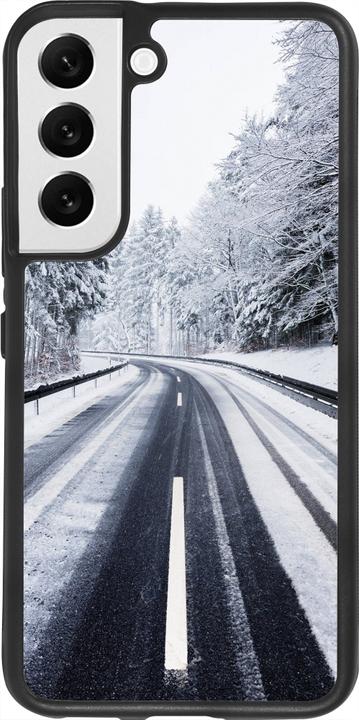 Produktbild PhoneLook Hülle Silikon schwarz Winter 22 Snowy Road (Samsung Galaxy S22)