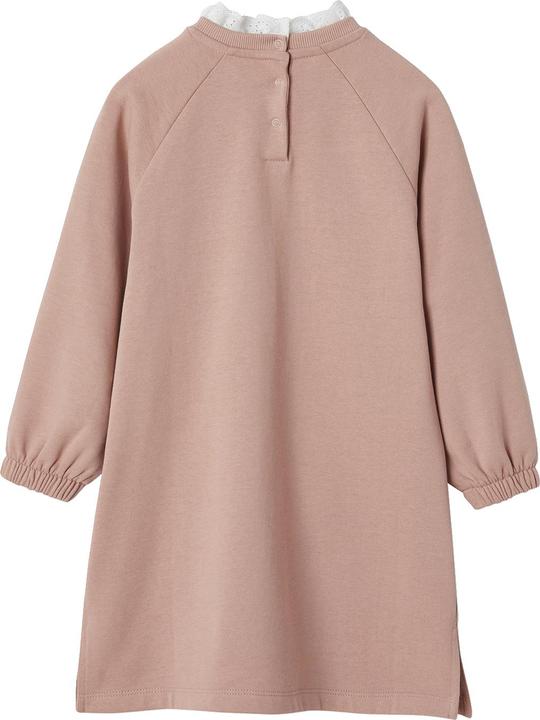 Image du produit Vertbaudet Robe sweat fille avec broderie ajourée sur le col (86)