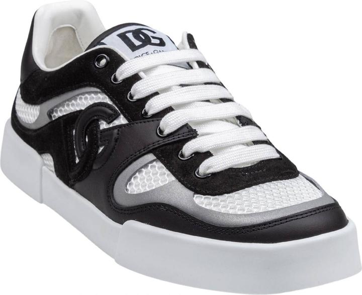 Immagine prodotto Dolce & Gabbana portofino strobel light sneakers in leather and fabric color black and white (42)