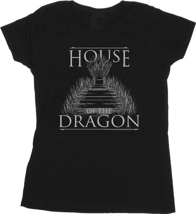 Actual product image Game of Thrones Womens/Ladies Throne Text Cotton T-Shirt (L)
