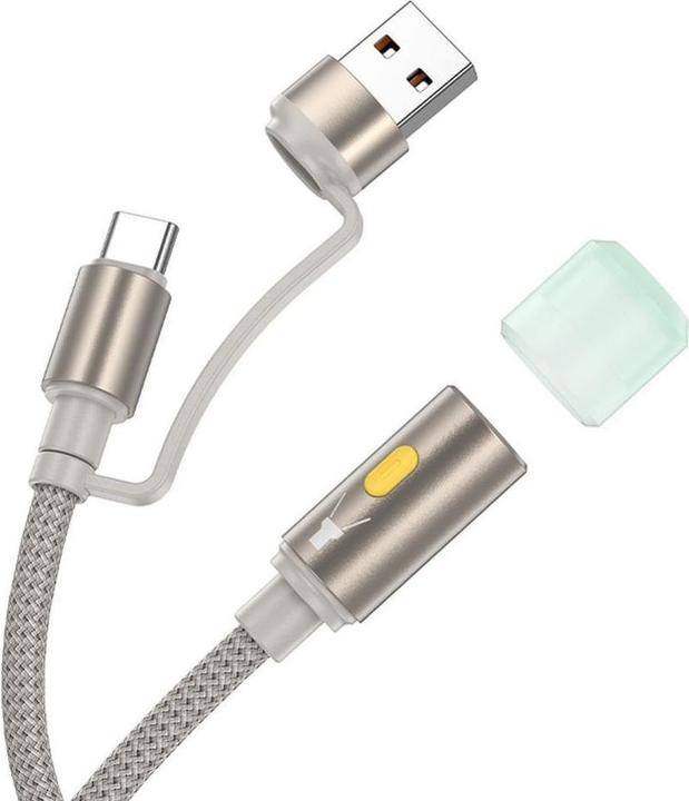Actual product image Hoco Cable cable USB A / Type C to LED light UA38C gold (0.03 m, USB 3.0)