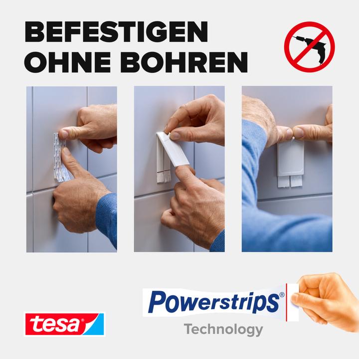 Actual product image tesa Adhesive nail for tiles & metal, 4kg holding power, can be removed without a trace & reused, 4 nails